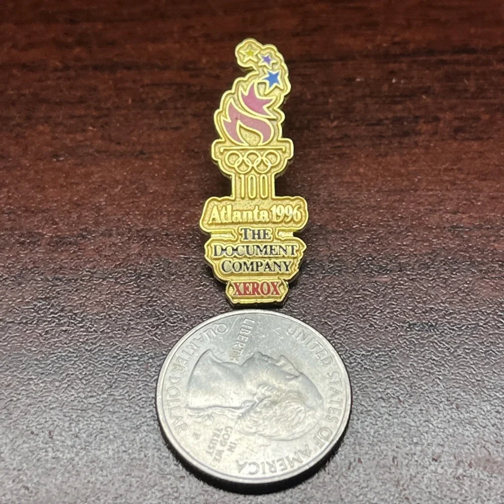1996 Atlanta Olympics Xerox The Document Company Sponsor‎ Lapel Hat Pin